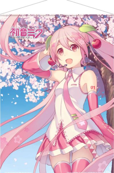 POPbuddies: Hatsune Miku Wandrolle Cherry Blossom 50 x 70 cm