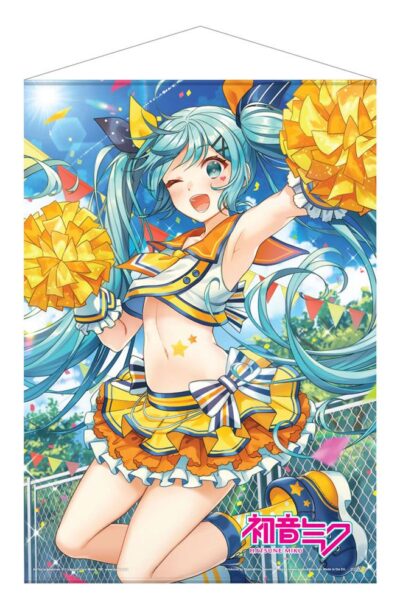 POPbuddies: Hatsune Miku Wandrolle Cheerleader (Summer) 50 x 70 cm