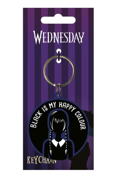 Pyramid International: Wednesday Gummi-Schlüsselanhänger Happy Colour