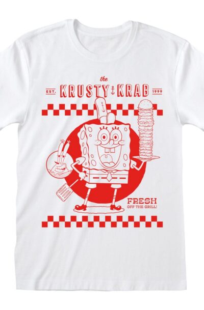 Heroes Inc: SpongeBob Schwammkopf T-Shirt Krusty Krab White  Grösse S