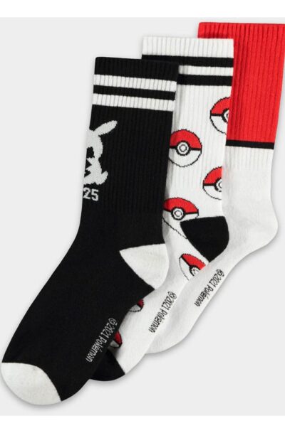 Difuzed: Pokemon Socken 3er-Pack Pikachu Pokeball 39-42