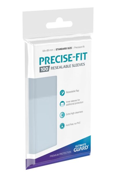 Ultimate Guard: Ultimate Guard Precise-Fit Sleeves wiederverschliessbar Standardgrösse Transparent (100)