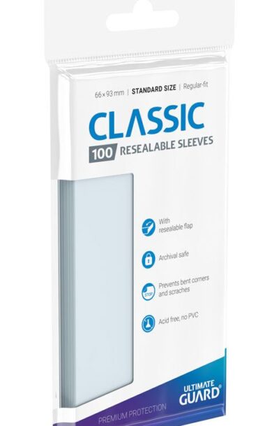 Ultimate Guard: Ultimate Guard Classic Sleeves wiederverschliessbar Standardgrösse Transparent (100)