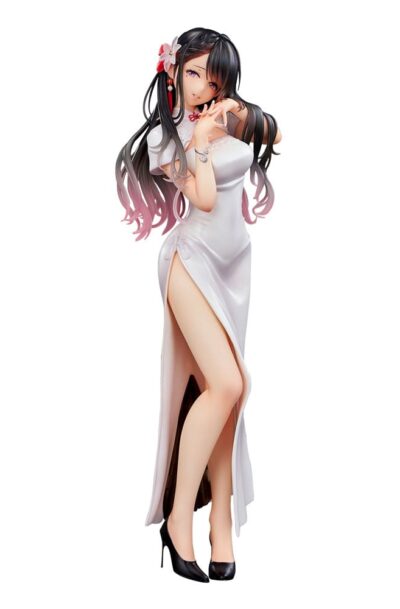 Union Creative: Original Illustration PVC Statue Mai Okuma illustration Healing-type white chinese dress lady 26 cm