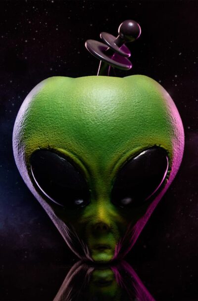 Sideshow: Originals "Alien Apple - Green Variant" Apple Replik (Q2/2026)