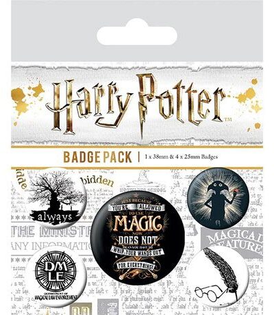 Pyramid International: Harry Potter Ansteck-Buttons 5er-Pack Symbole
