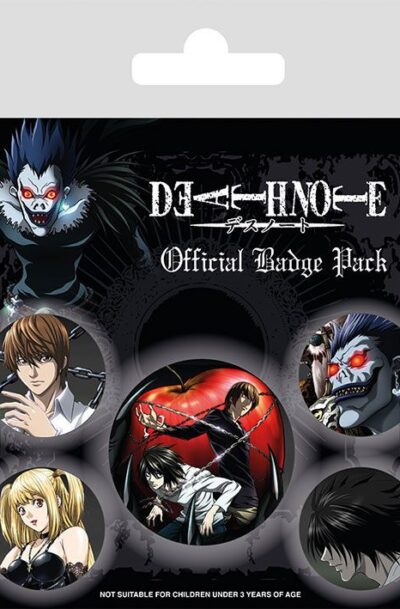 Pyramid International: Death Note Ansteck-Buttons 5er-Pack Characters
