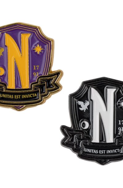 Cinereplicas: Wednesday Ansteck-Pins 2er-Pack Nevermore Academy