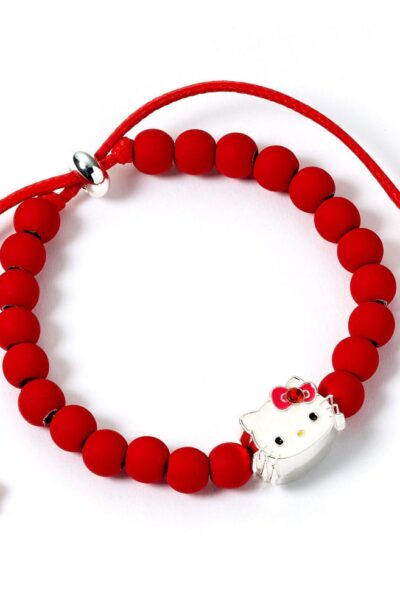 The Carat Shop: Hello Kitty Armband rote Perlen mit Hello Kitty Anhänger 21 cm