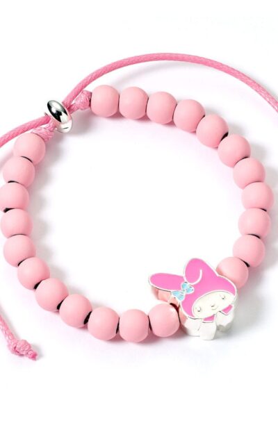 The Carat Shop: Hello Kitty Armband rosa Perlen mit My Melody Anhänger 21 cm