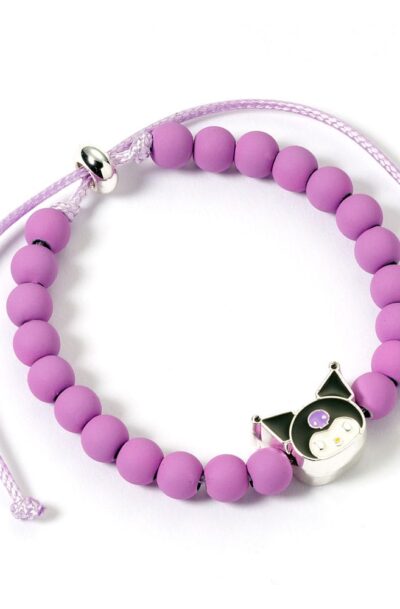 The Carat Shop: Hello Kitty Armband lila Perlen mit Kuromi Anhänger 21 cm