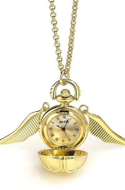 The Carat Shop: Harry Potter Halskette mit Uhr Goldener Schnatz (vergoldet)