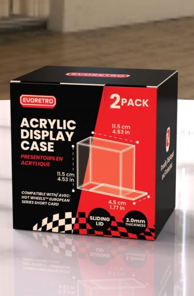 Evoretro: Hot Wheels European Series Acrylgehäuse 2er-Pack Short Card