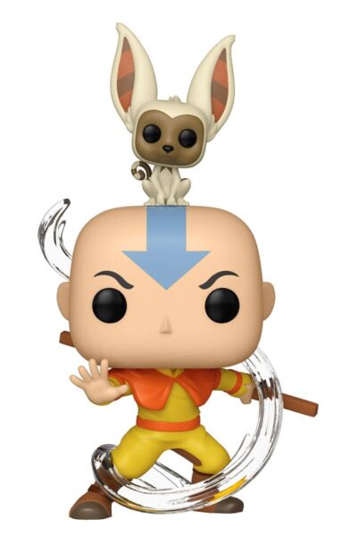 Funko: Avatar Der Herr der Element POP! Animation Vinyl Figur Aang w/ Momo 9 cm
