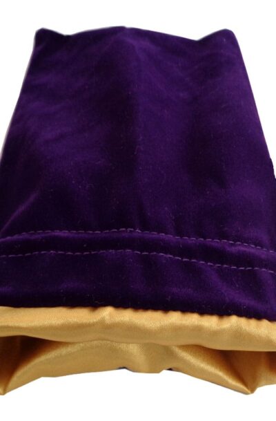 FanRoll: FanRoll Würfelbeutel Velvet Purple with Golden Satin Large