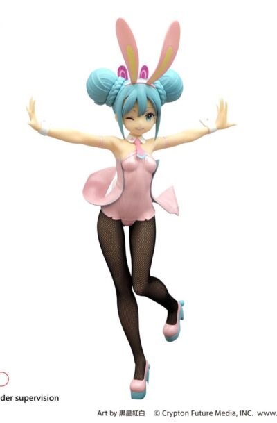 Furyu: Hatsune Miku BiCute Bunnies PVC Statue Wink Pearl Pink Color Ver. 30 cm