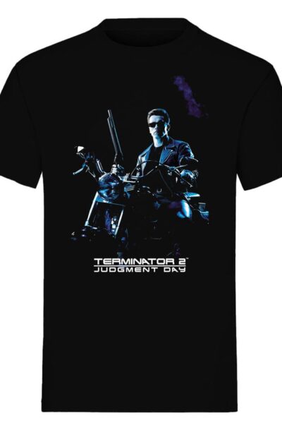 Indiego: Terminator T-Shirt Bike Pose Schwarz Grösse S