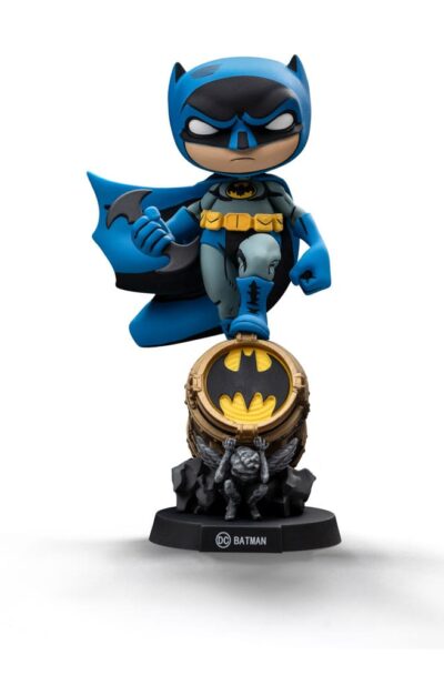 Iron Studios: Batman Mini Co. PVC Figur Batman on Bat-Signal (Blue Variant) 19 cm