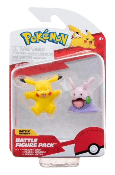 Jazwares: Pokémon Battle Figure Pack Minifiguren 2er-Pack Pikachu & Viscora 5 cm