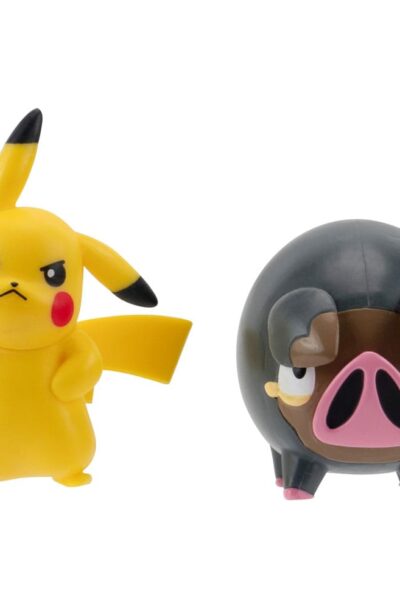 Jazwares: Pokémon Battle Figure Set Figuren 2er-Pack Pikachu #5, Ferkuli 5 cm