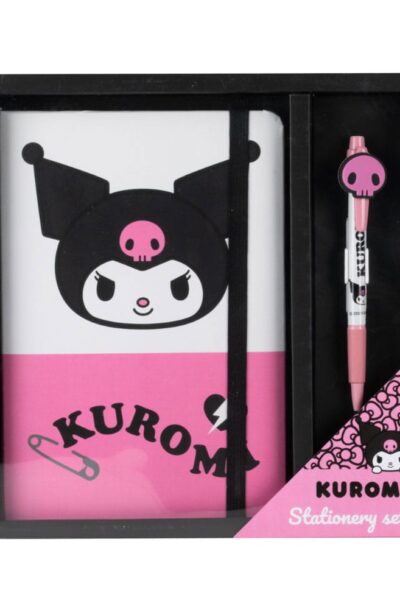 Konix: Sanrio Notizbuch mit Kugelschreiber Geschenk-Set Kuromi
