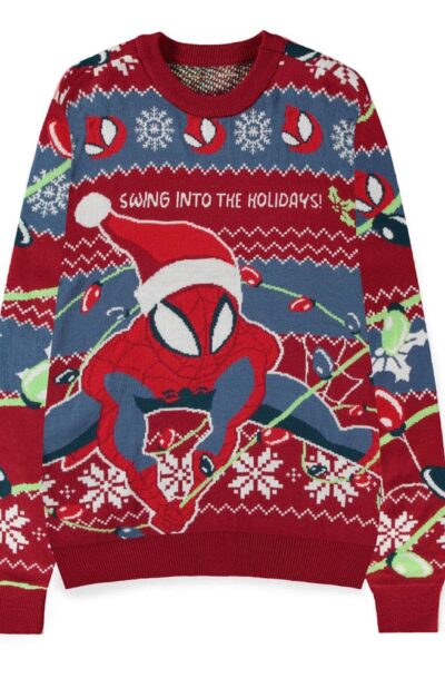 Difuzed: Spider-Man Pullover Swing into the Holidays (Christmas Jumper) Grösse L