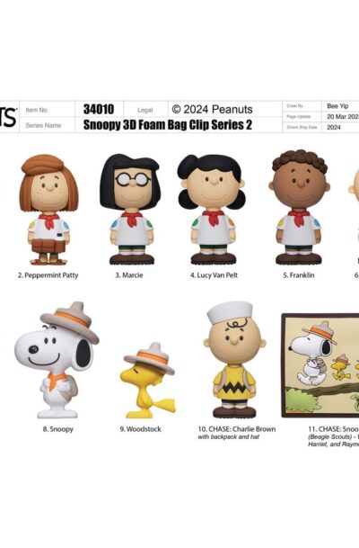 Monogram Int.: Die Peanuts 3D PVC-Taschenanhänger Snoopy Series 2 Display (24)