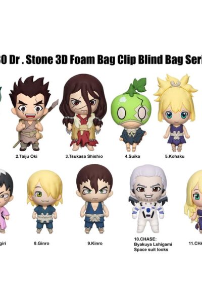 Monogram Int.: Dr. Stone 3D PVC-Taschenanhänger Series 1 Display (24)