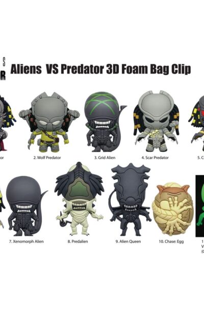 Monogram Int.: Alien vs. Predator 3D PVC-Taschenanhänger Display (24)