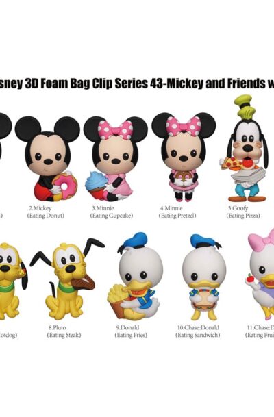 Monogram Int.: Mickey & Friends 3D PVC-Taschenanhänger Mickey & Friends with Food Series 43 Display (24)
