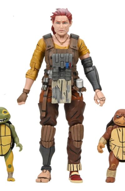 NECA: Teenage Mutant Ninja Turtles (The Last Ronin The Lost Years) Actionfigur Grammy April with Baby Yi & Moja 18 cm