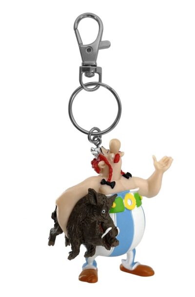 Plastoy: Asterix Schlüsselanhänger Obelix mit Wildschwein14 cm