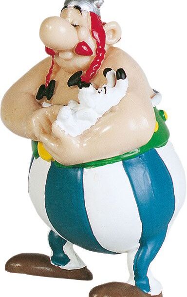 Plastoy: Asterix Figur Obelix mit Idefix 8 cm
