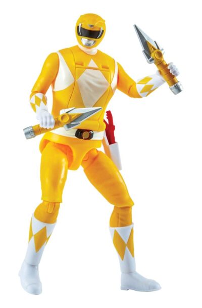 Playmates: Power Rangers Actionfigur Auto-Morphin Yellow Ranger 12 cm