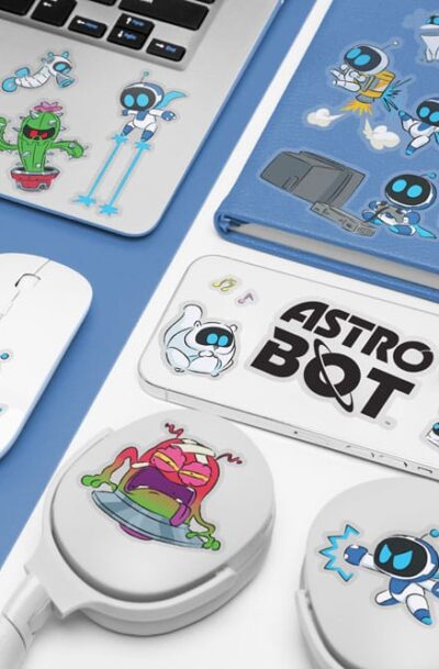 Paladone Products: Astro Bot Vinyl Sticker Set Astro Bot