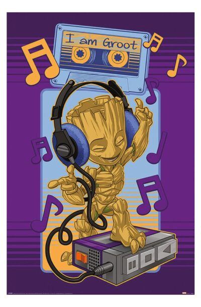 Pyramid International: Marvel Poster Set Guardians of the Galaxy Groot Cassette 61 x 91 cm (4)