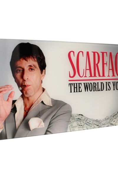 SD Toys: Scarface Glasposter The World Is Yours (Grey Background) 60 x 30 cm