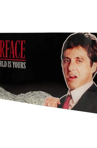 SD Toys: Scarface Glasposter The World Is Yours (Black Background) 60 x 30 cm