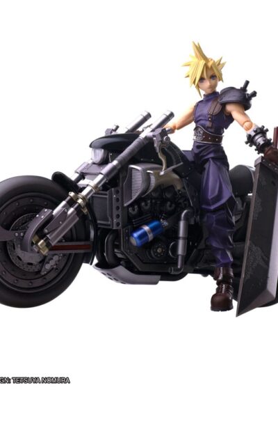 Square-Enix: Final Fantasy VII Bring Arts Actionfigur und Fahrzeug Cloud Strife & Hardy-Daytona 15 cm