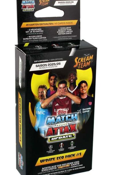 Topps/Merlin: UEFA Champions League Match Attax Trading Cards 2025/26 Eco Pack Update Scream Team *Deutsche Version*