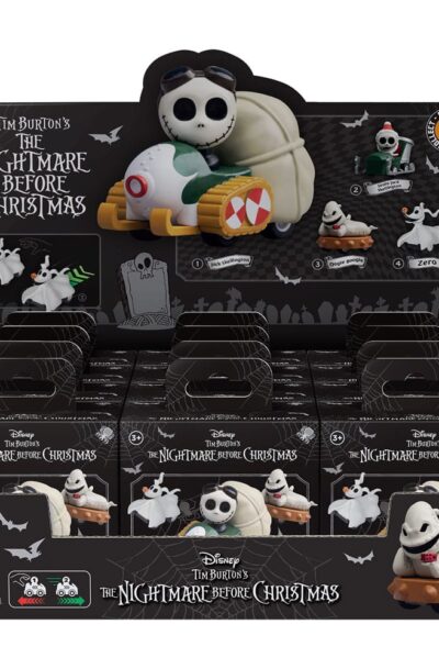 YuMe Toys: Nightmare Before Christmas Zoom Hero Rückzug-Fahrzeuge mit Figuren (Blind Box Ver.) Display (12)