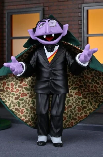 NECA: Sesamstrasse "Graf Zahl - Count von Count" Actionfigur