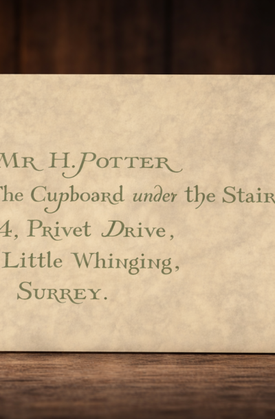 Production Used: Harry Potter und der Stein der Weisen "Acceptance Letter / Envelope - Briefumschlag" Screen Used Movie Prop